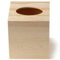 thumbnail image 3 of 6” Unfinished Wooden Tissue Box by Make Market - Ready-To-Decorate Wooden Facial Tissue Box for Home and Bathroom - Bulk 6 Pack, 3 of 4