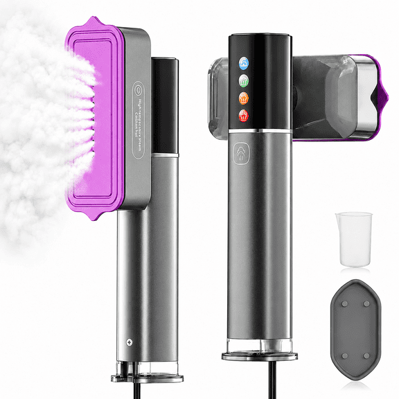 JNCONSER Handheld Garment Steamer for Clothes & Bedding, Portable Steam Iron with 5-15s Fast Heat-up, 90° Rotating Head