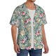 thumbnail image 2 of Fotbe Rose Flowers Camisa Estampada de Manga Corta para Hombre, Casual de Verano, Estilo Playero, Sin Arrugas-X-Large, 2 of 5