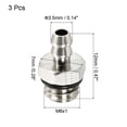 thumbnail image 2 of Uxcell 3.5mm Barbed M6x1 Male Thread Hose Fitting Electroplate Copper, 3 Pack, 2 of 5