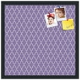thumbnail image 2 of PinPix 20x20 Custom Cork Bulletin Board Quatrefoil Purple Poster Board Has a Fabric Style Canvas Finish, Framed in Quatrefoil Purple, by ArtToFrames (PinPix-282), 2 of 6