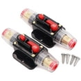 thumbnail image 1 of ORUYROP 2 pcs 60A Audio Inline Circuit Breaker Reset Fuse 12V-24V DC, PowMr Reset Fuse Holder 60 amp with Manual Reset for Car Audio, Stereo Switch and Solar Inverter System, 1 of 7