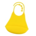 thumbnail image 2 of Adult Bib - Waterproof, Crumb er, Clothing Protector, Extra Long, Silicone/ Yellow, 2 of 7