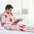 thumbnail image 6 of Balery Pig Noses Pattern Pajama Sets for Men Long Sleeve 2 Piece Sleepwear Loungewear Sets Soft PJ's with Pockets Long Sleeve Comfy Pj Sets-Medium, 6 of 7