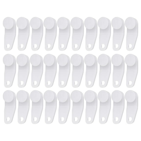 CIYISON 30/60Pcs Curtain Track Gliders Hooks White Traverses Rod Slides Replacement Parts for Window Shower Drapery Curtain