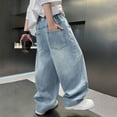 thumbnail image 6 of Shadoumai Boys Baggy Jeans Straight Leg Jeans With Pockets Elastic Waist Distressed Ripped Denim Pants With Holes, 6 of 6