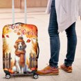 thumbnail image 4 of Happy Thanksgiving Brittany Spaniel Give Thanks Fall Beanie Scarf Welcome Travel Luggage Cover Brittany Dog Lover Gifts Idea Suitcase Dust Protective Decor - 00020, 4 of 5