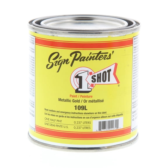 1 Shot Lettering Enamel, 8 oz., Metallic Gold