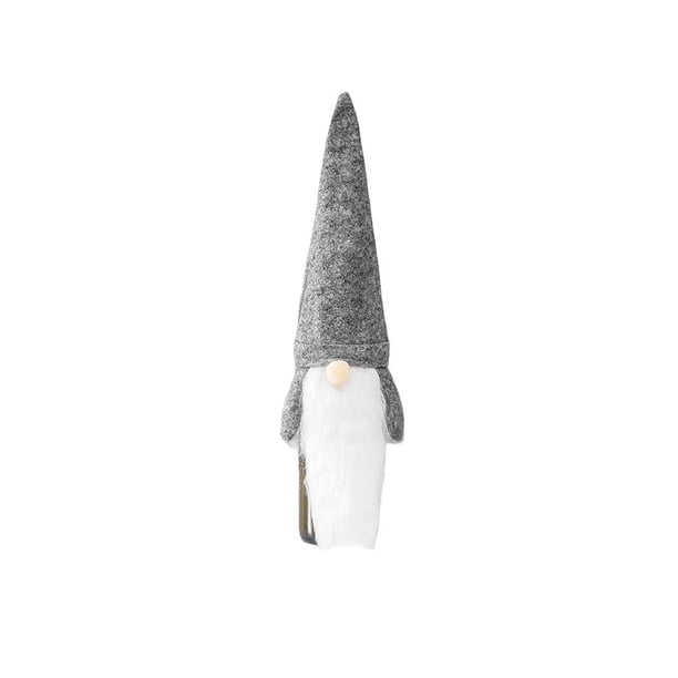 Wosthever Cubierta de botella de vino de Navidad sin rostro manga de hombre viejo telas no tejidas decoración de de comedor sombrero para Gris