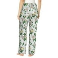 thumbnail image 3 of Naloa Lilies Flowers Print Women’s Ultra-Soft Comfy Pajama Lounge Pants with Pockets & Drawstring, 3 of 8