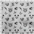 thumbnail image 4 of Soimoi Animals Print, Silk Fabric, Decor Sewing Fabric by The Yard 42 Inch Wide,Decorative Fabric for Shirts Suits Ties, Light Gray, 4 of 5