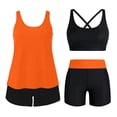 thumbnail image 5 of Yievot Womens 3 Piece Sporty Bathing Suits Swim Tank Tops & Boy Shorts & Bras Modest Tankini Swimsuits, 5 of 9