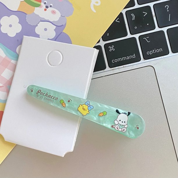 Kawaii Sanrio Spit Nose Clip Hello Kitty Pochacco Kuromi Cute Sweet Girl Heart Side Hair Card, versátil estudiante Cartoon Headwear