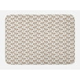 thumbnail image 1 of Brown Paisley Bath Mat, Abstract Intricate Buta Floral Motif Illustration on Plain Background, Plush Bathroom Decor Mat with Non Slip Backing, 29.5" X 17.5", Caramel and White, by Ambesonne, 1 of 2