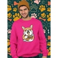 thumbnail image 2 of Japanese Style Corgi W Ramen Sweatshirt Men -Image by Shutterstock, Male 4X-Large, 2 of 4