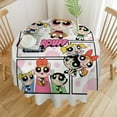 thumbnail image 3 of The Powerpuff Girls Round Tablecloth Print Decorative Table Cover Washable Table Cloths for Dining Party Picnic 50x50in, 3 of 8