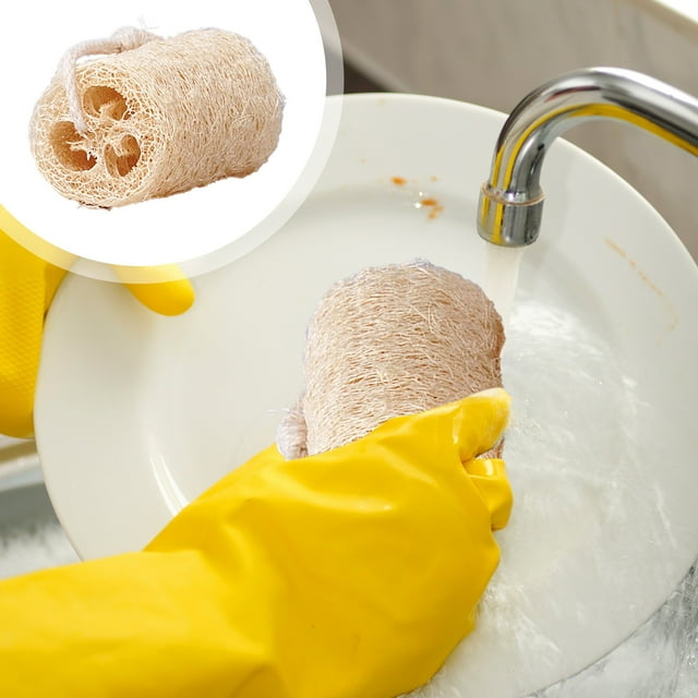Fiudx Paño de Lufa, Cepillo Ecológico para Limpieza de Cocina, Toalla para Fregar Grasa, Versátil para El Hogar y El Baño, Regalo Ideal para Inauguración de La Casa, Solución de Limpieza Sin Esfuerzo