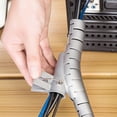 thumbnail image 2 of Wire Storage Pipe Bite-proof Cable Organizer Spiral Cable Winder Cable Organizer Pattern Random, Silver Grey, 16mmx1.5m, Clamp 16mm, 2 of 6