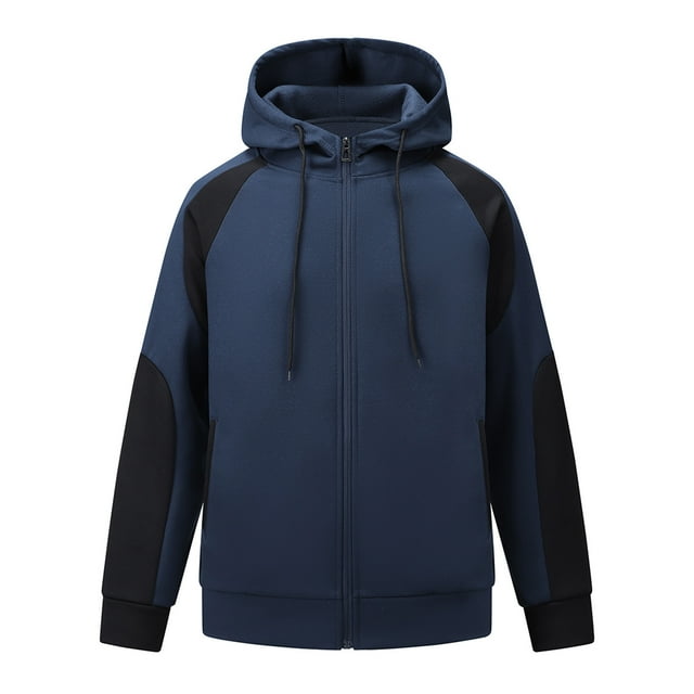 Birdeem Cardigan à Capuche Décontracté pour Hommes, Poche Zippée, Manches Longues Chaudes
