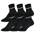 thumbnail image 1 of HUDDLE Calcetines Unisex, pack de 6 – Basic, logo, Short Crew, calcetines deportivos, color liso Negro 35-38, 1 of 3