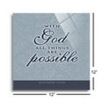 thumbnail image 3 of All Things Possible Soft Blue Floral 12 x 12 Glass Wall Hanging Sign, 3 of 4