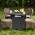 thumbnail image 4 of Patiojoy 28" Gas Fire Pit Table, 50,000 BTU Auto-Ignition Propane Fire Pit Table, Outdoor Fire Table with Lid Suitable Black, 4 of 10