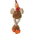 thumbnail image 2 of goDog® Checkers™ Skinny Brown Rooster with Chew Guard Technology™ Durable Plush Squeaker Dog Toy, Small, Brown, 2 of 8