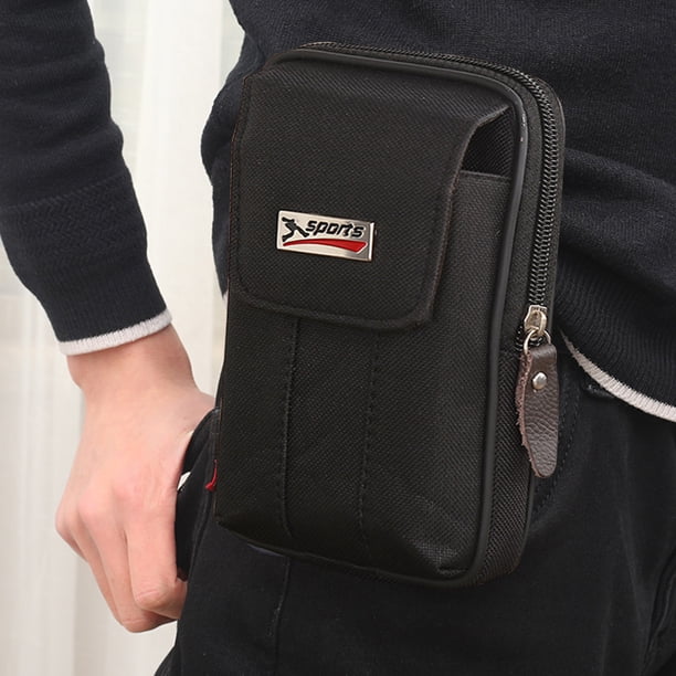 Riñonera Impermeable Para Hombres | Bolsa De Teléfono Móvil Multiusos Con Gancho | Ideal Para Deporte, Viaje Y Uso Diario