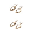 thumbnail image 1 of Qarigey 1 par de pendientes colgantes de doble capa para mujer, ropa de joyería, suministro a juego, regalos para amigos, pendientes de aleación para Oro 2piezas Qarigey  CBP372219, 1 of 6