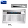 thumbnail image 2 of Awoco 36" Built-In Insert Stainless Steel Range Hood - Voice & Gesture - 800 CFM - 6" Top Vent, 2 of 5