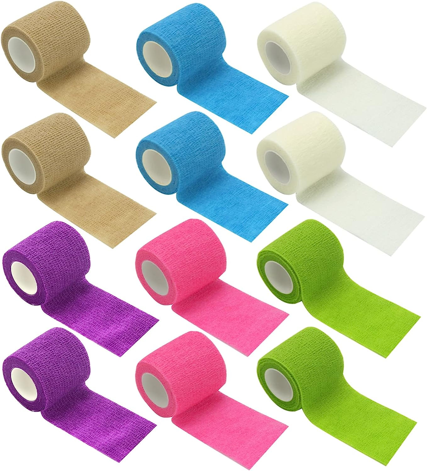 12 Pack Tattoo Grip Tape Self Adhesive Bandage Wrap Tape Elastic