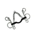 thumbnail image 1 of Guardoinrt Horse Bit W/Curb Hooks Chain Harness for Equipment Equestrian Training Style A 1Set, 1 of 6
