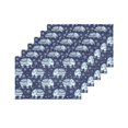 thumbnail image 4 of MKHERT Tribal Elephant Ethnic Vintage Retro Color Placemats Table Mats for Dining Room Kitchen Table Decoration 12x18 inch,Set of 6, 4 of 4