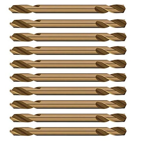 

MAX-CRAFT HSS Cobalt Drill Bit Double End 30# (0.1285 ) Stubby Body Drill Steel Metal Iron-10Pcs