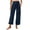 Navy, variant on USNSM Women's Wide Leg Lounge Pants with Pockets Lightweight High Waisted Palazzo Adjustable Tie Knot Flowy Trousers Orange XXL