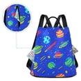 thumbnail image 7 of FORMRS Women's Travel Backpack Purse Anti-Theft Hidden Pockets Casual Shoulder Bag, Colorful Cartoon Planets, 7 of 7