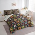 thumbnail image 3 of Manfei Bohemian Damask Mandala Twin Bedding Sets 7-Piece for Female Men,Geometric Plaid Bedding Comforter Set Microfiber,Exotic Style Breathable Sheet Sets,Ultra Soft Home Decor,Reversible, 3 of 8