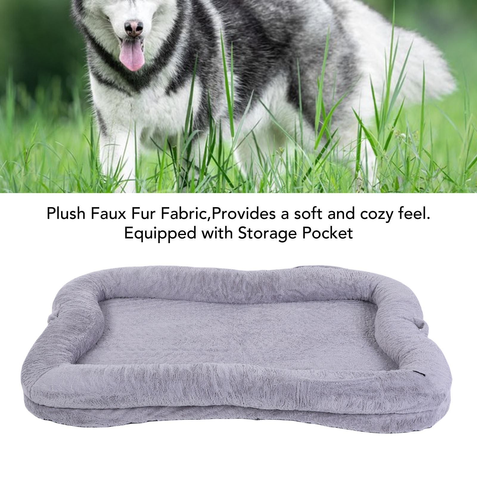 Large Pet Bed Human Dog Bed Washable Large Size Non Slip Bottom Comfortable Plush Size Dog Bed With Blanket And Pocket For Home
