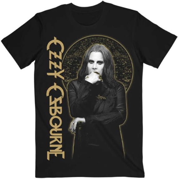 Ozzy Osbourne Unisex T-Shirt Patient No. 9 Gold Graphic (Small)