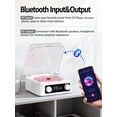 thumbnail image 3 of Reproductor de CD RetroAudio portátil con Bluetooth y altavoces, blanco, 3 of 7