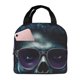 thumbnail image 1 of Easygdp Punk Style Blue Haired Skull Bolsa Térmica Premium - Tela Oxford Impermeable, Gran Capacidad, Bolsillo Frontal, Unisex para Trabajo, Escuela, Actividades al Aire Libre y Picnics, 1 of 8