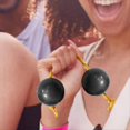 thumbnail image 5 of 1 Par de Maracas Aslatua, Instrumento de Percusión Musical Kashaka, Maraca Africana Asalato, Bolas Rítmicas Negras., 5 of 5
