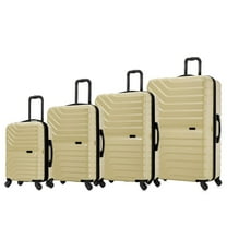 InUSA AURUM 4-Piece Hardside Luggage Sets with Spinner Wheels, Handle and Trolley, (20"/24"/28"/32"), Champagne