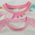 thumbnail image 4 of DDSOL Toddler Girls Pajamas Dinosaur Graphic Short Sleeves Cotton Sleepwear Sets 4-Piece Pink 4T, 4 of 6