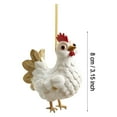 thumbnail image 2 of Cute Cartoon Rooster Pendant Acrylic Flat Pendant Stained Glass Window Panel with Chain Craft Chains for Hanging Clear Glass Christmas Trees Christmas Display Hanging Ribbon Ceramic Easter Decorations, 2 of 3