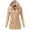 KHAKI, variant on Women Slim Fit Hooded Military Lightweight Thin Anorak Hoodie Jacket