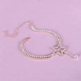 thumbnail image 4 of Sta R Double Layer Rhinestone Anklet Exquisite Novelty Shiny Beach Anklet For Women, 4 of 4