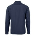thumbnail image 3 of Men's Cutter & Buck Navy West Virginia Mountaineers Big & Tall Adapt Eco Knit Hybrid Recycled Full-Zip Jacket, 3 of 3