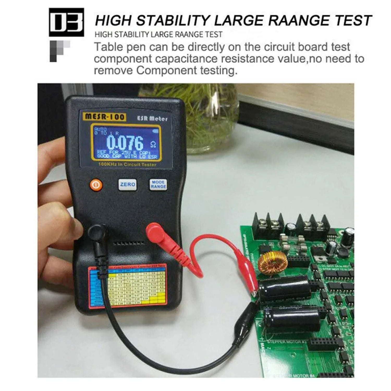 MESR-100 ESR Meter Auto-ranging Capacitor Tester 0.001-100Ω