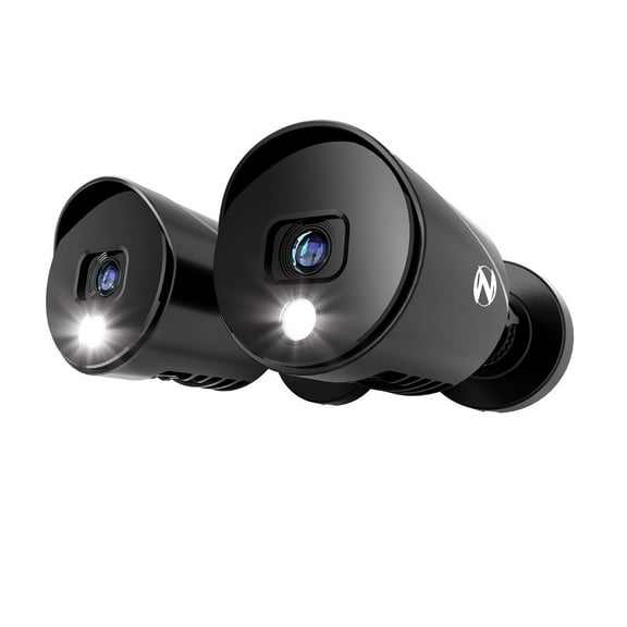 Night Owl DP2BKL 1080p Deterrence Camera with Add On Wired Black 2 Pack